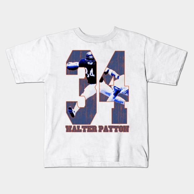 Walter Payton Chicago Game Kids T-Shirt by Buya_Hamkac